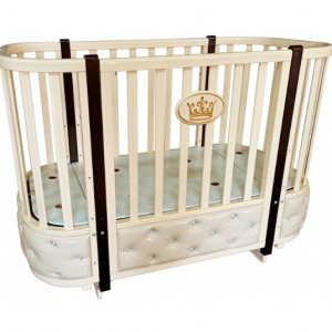 Детская кроватка-трансформер ''Есения'' 2 с кожаной вставкой